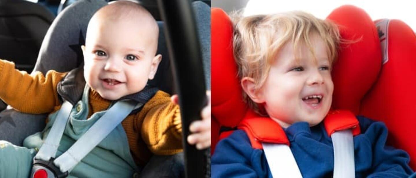 baby, peuter en kind in autostoeltje