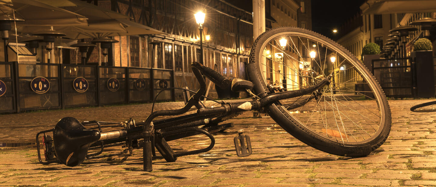Gevallen fiets na ongeval