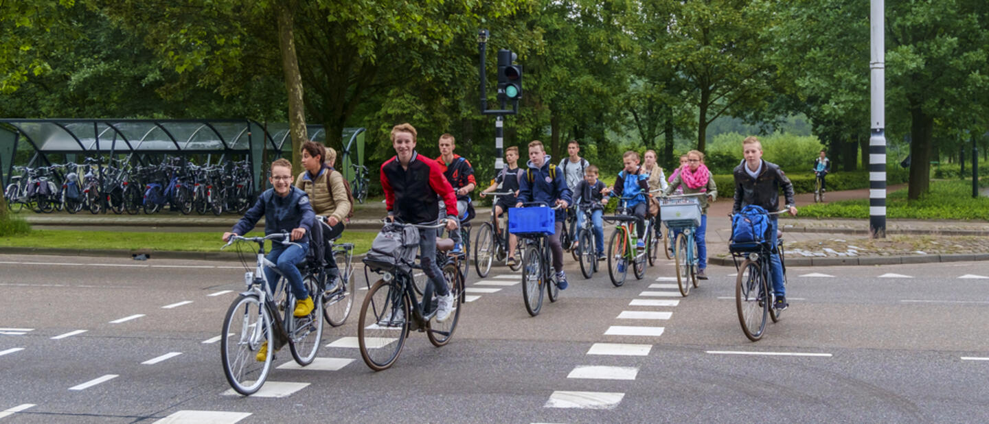 Jonge fietsers